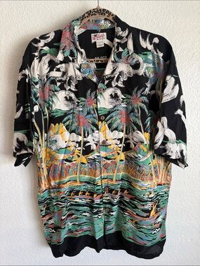 The Kahala limited edition Hawaiian Print Short-Sleeve Rayon Button Shirt 85/202